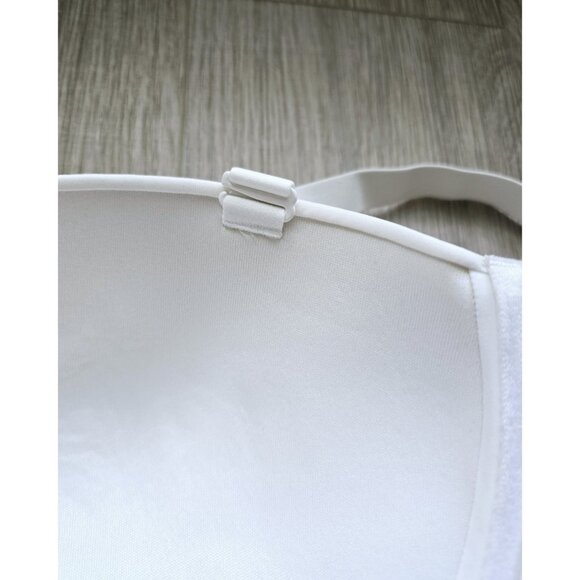 Skims Fits Everybody White Marble Underwire Lined Strapless Convertible Bra 46D - Picture 5 of 11